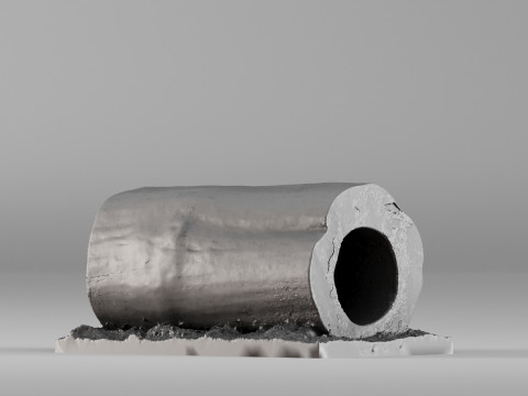 S00095 Сегмент полого ствола дерева 3dp 3D Принт Модель