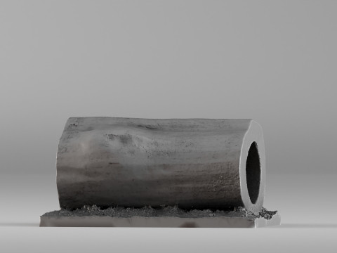 S00095 Сегмент полого ствола дерева 3dp 3D Принт Модель