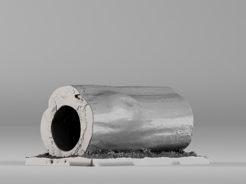 S00095 Сегмент полого ствола дерева 3dp 3D Принт Модель