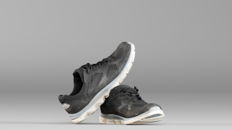 S00049 Sepatu Kets Tua Model 3D .c4d .max .obj .3ds .fbx .stl .blend 