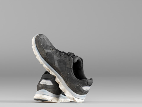 S00049 Sepatu Kets Tua Model 3D