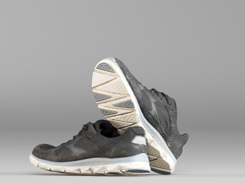 S00049 Sepatu Kets Tua Model 3D