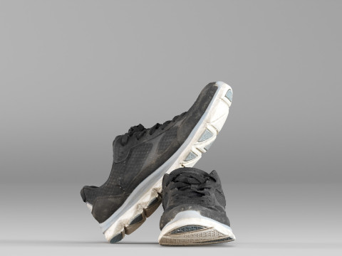 S00049 Sepatu Kets Tua Model 3D