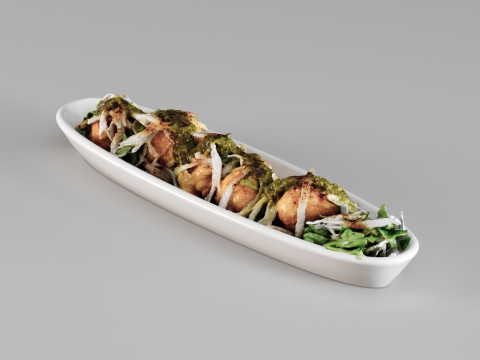 S00102 Закуска Такояки 3D Модель