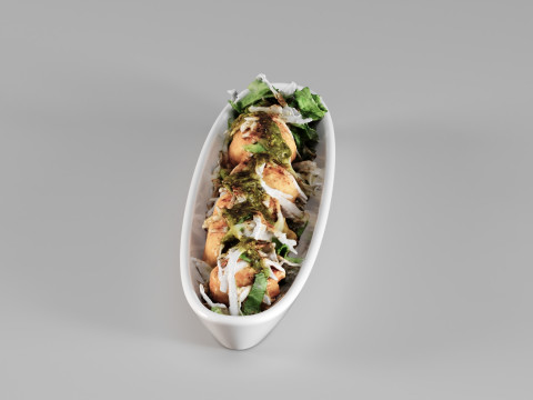 Comida de aperitivo S00102 Takoyaki Modelo 3D
