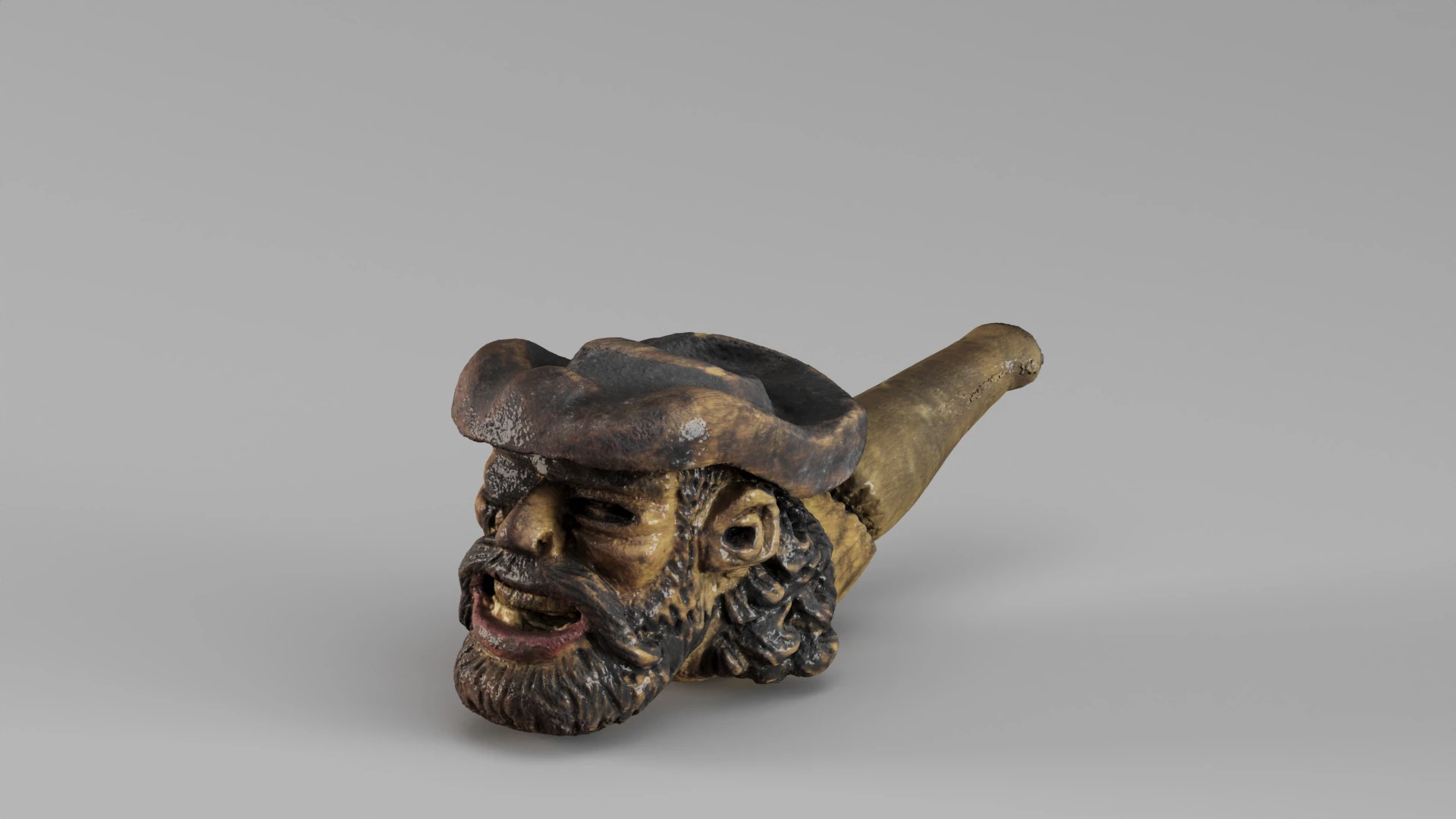 S00050 Vintage Carved Pipe 3D Model .c4d .max .obj .3ds .fbx .stl .blend 