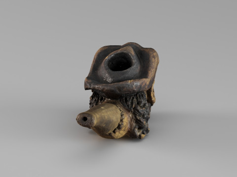 S00050 विंटेज नक्काशीदार पाइप 3D मॉडल