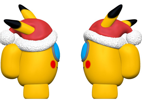 S00062 Natal Pikachu Crewmate Fofo Feriado Modelo de Impressão 3D