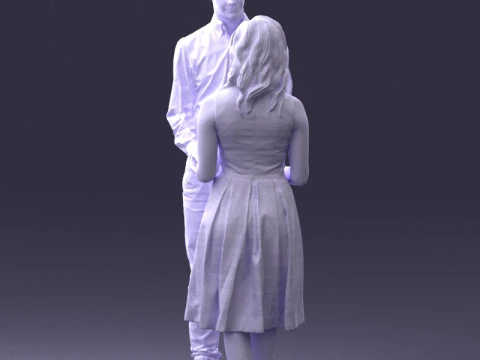 000370 Couple Holding Hands 3D Model