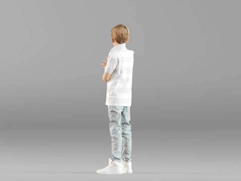 S00029 Boy Holding a Toy 3D Model