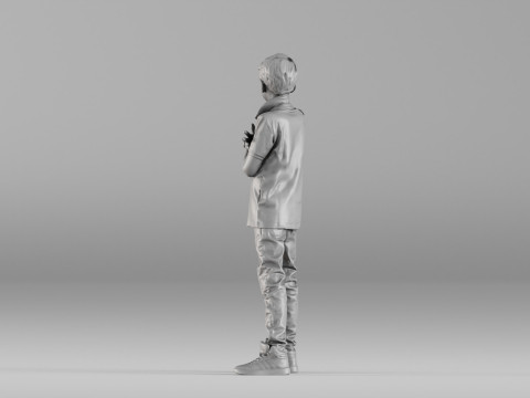 S00029 Boy Holding a Toy 3dp 3D Print Model