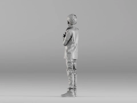S00029 Boy Holding a Toy 3dp 3D Print Model