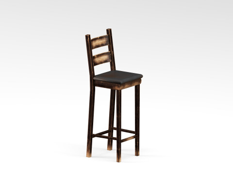 S00034 나무 바 의자 대표성 3D 모델