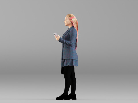 S00038 Жіночий персонаж у сучасному діловому вбранні 3D Модель