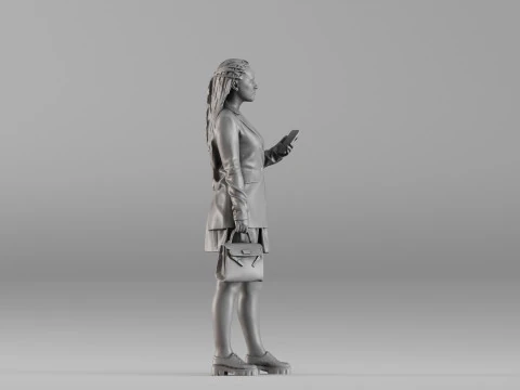 S00038 Female Character in a Modern Business Outfit 3dp 3D Print Model