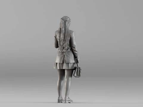 S00038 Female Character in a Modern Business Outfit 3dp 3D Print Model