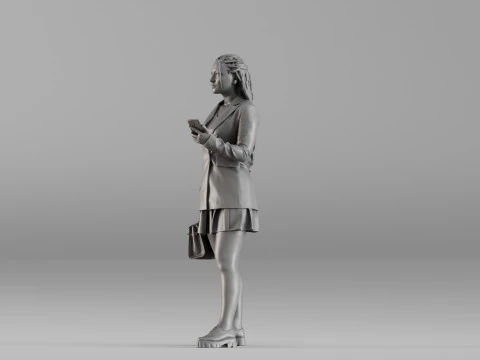 S00038 Female Character in a Modern Business Outfit 3dp 3D Print Model