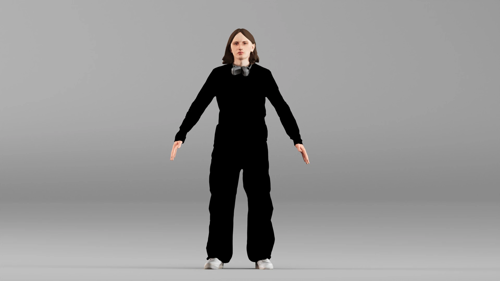 S00101 Male Character in a Neutral T-Pose 3D Model .c4d .max .obj .3ds .fbx .stl .blend 
