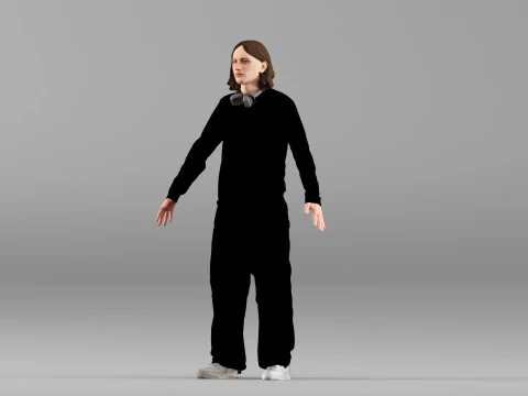 S00101 Male Character in a Neutral T-Pose 3D Model