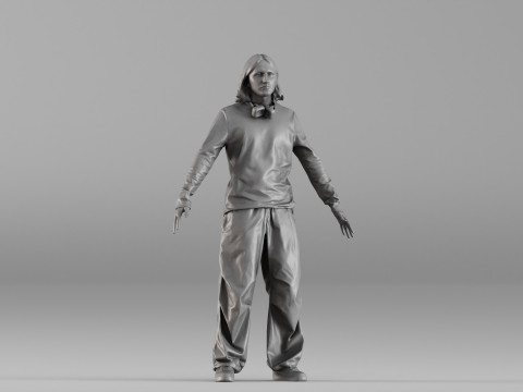 S00101 Personaje masculino en pose de T neutra 3dp Modelo de impresión 3D