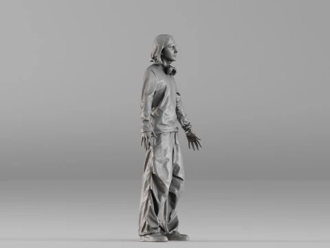 S00101 Karakter Pria dalam Pose T Netral 3dp Model Cetak 3D