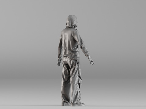 S00101 Personaje masculino en pose de T neutra 3dp Modelo de impresión 3D