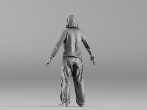 S00101 Personaje masculino en pose de T neutra 3dp Modelo de impresión 3D