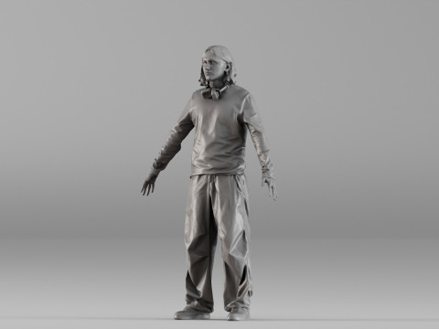 S00101 Personaje masculino en pose de T neutra 3dp Modelo de impresión 3D