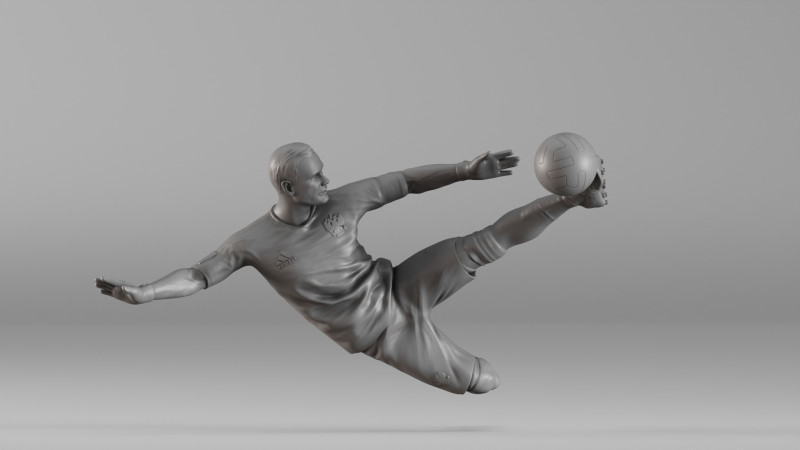 S00027 Gardien légendaire Igor Akinfeev Modèles 3D en vedette .c4d .max .obj .3ds .fbx .stl .blend 
