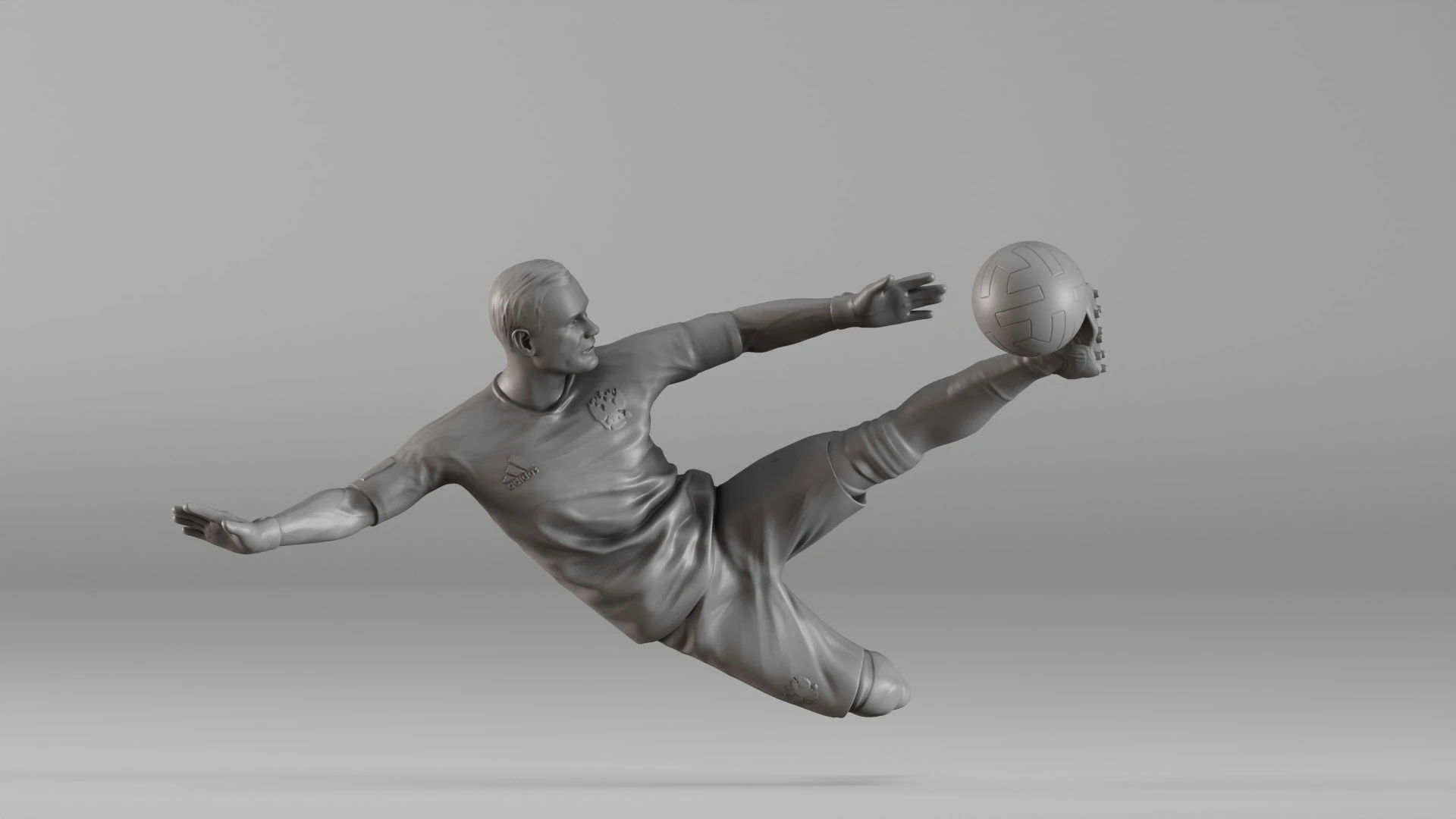 S00027 Legendary Goalkeeper Igor Akinfeev 3D Print Model .c4d .max .obj .3ds .fbx .stl .blend 