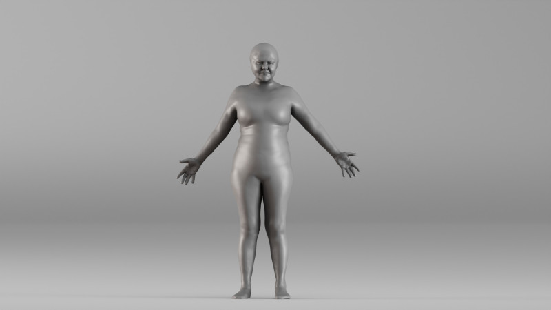 001664 Mujer Realista de Cuerpo Completo Modelo de impresión 3D .c4d .max .obj .3ds .fbx .stl .blend 