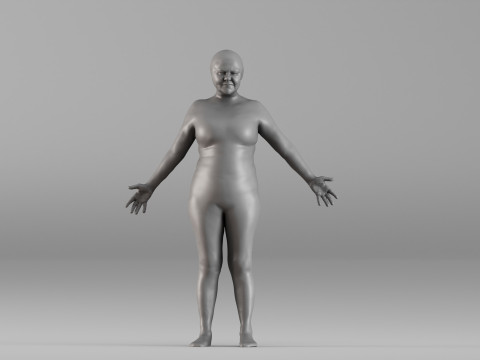 001664 Corpo inteiro feminino realista Modelo de Impressão 3D