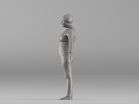 001664 Mujer Realista de Cuerpo Completo Modelo de impresión 3D