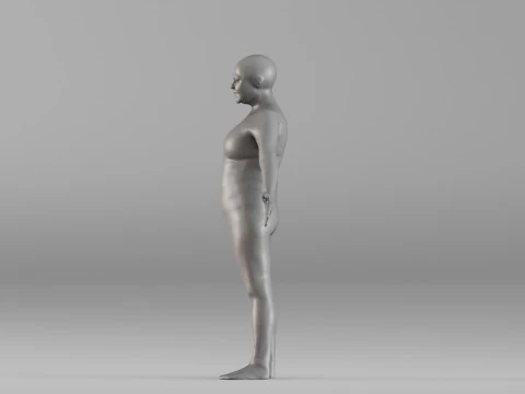 001664 Realistic Female Full-Body 3D Print Model