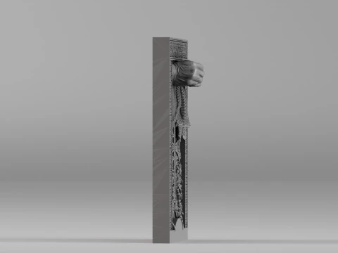 001665 Khachkar Mothers Hands High-Detail Relief for 3D Printing 3D Print Model