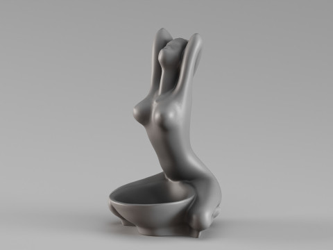 S00061 Artistic Female Figurine Sculpture 3D Print Model