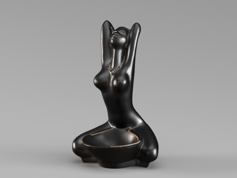 S00061 Sanatsal Kadın Heykelcik Heykeli 3D Model