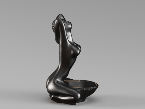 S00061 Sanatsal Kadın Heykelcik Heykeli 3D Model