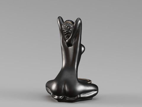 S00061 Sanatsal Kadın Heykelcik Heykeli 3D Model