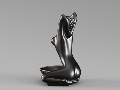 S00061 Sanatsal Kadın Heykelcik Heykeli 3D Model