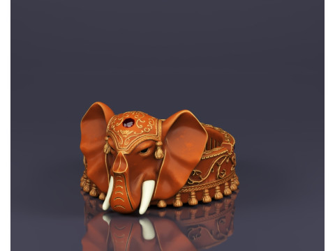 S00053 Aschenbecher in Elefantenform 3D Modell