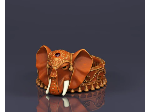 S00053 Пепельница в форме слона 3D Модель