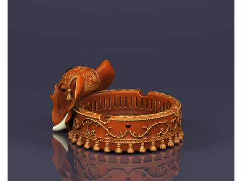 S00053 Aschenbecher in Elefantenform 3D Modell