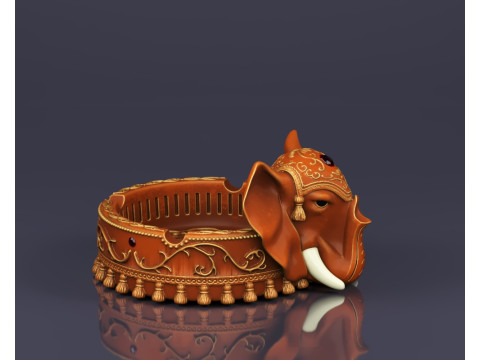 S00053 Aschenbecher in Elefantenform 3D Modell