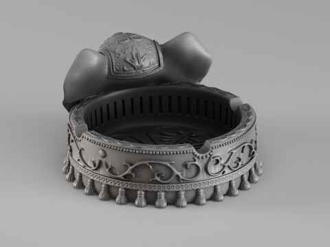 S00053 Elefantenförmiger Aschenbecher 3dp 3D Druckmodell