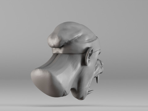 S00068 क्रूर राक्षस सिर 3D प्रिंट मॉडल