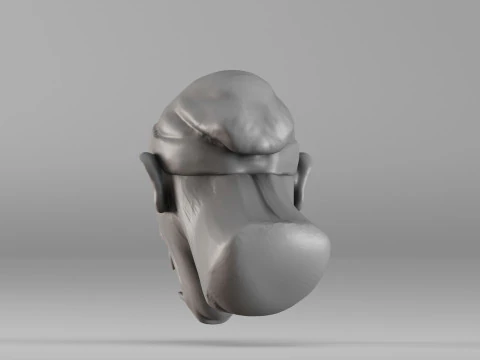 S00068 Ferocious Monster Head 3D Print Model