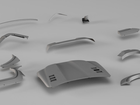 001669 Toyota Body Kit Scansione 3D completa ad alta risoluzione Modello di stampa 3D