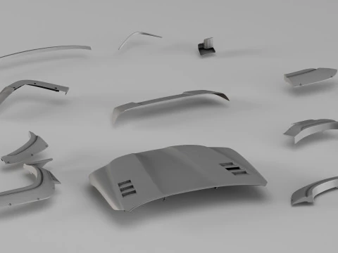 001669 Toyota Body Kit Full High-Resolution 3D Scan 3D Print Model