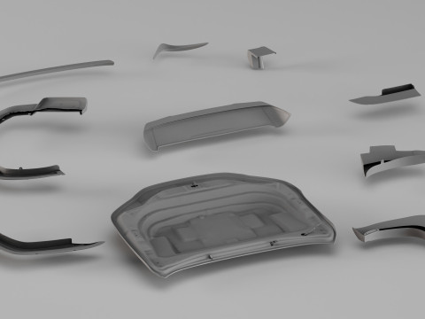 001669 Toyota Body Kit Scansione 3D completa ad alta risoluzione Modello di stampa 3D